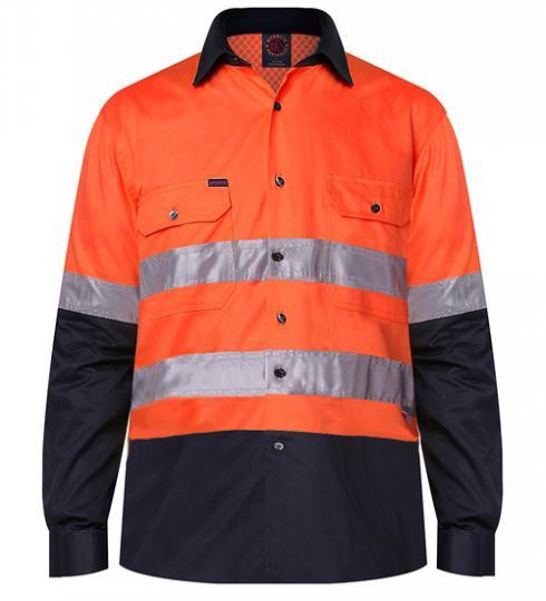 RITEMATE RM107V2R HIVIS LIGHT VENTED SHIRT TAPED