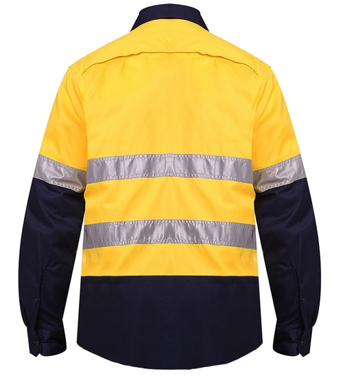 Ritemate HiVis Light Vented L/S Taped Shirt - RM107V2R