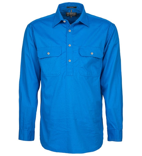 Pilbara Mens Cotton C/Front L/S Shirt - RM200CF