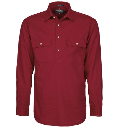 Pilbara Mens Cotton C/Front L/S Shirt - RM200CF