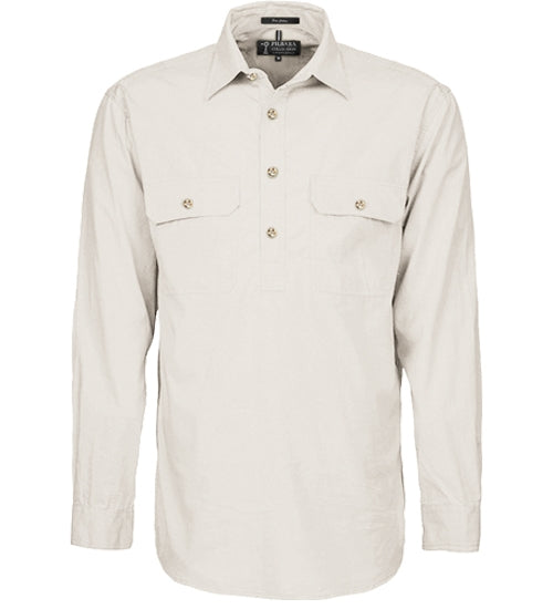 Pilbara Mens Cotton C/Front L/S Shirt - RM200CF