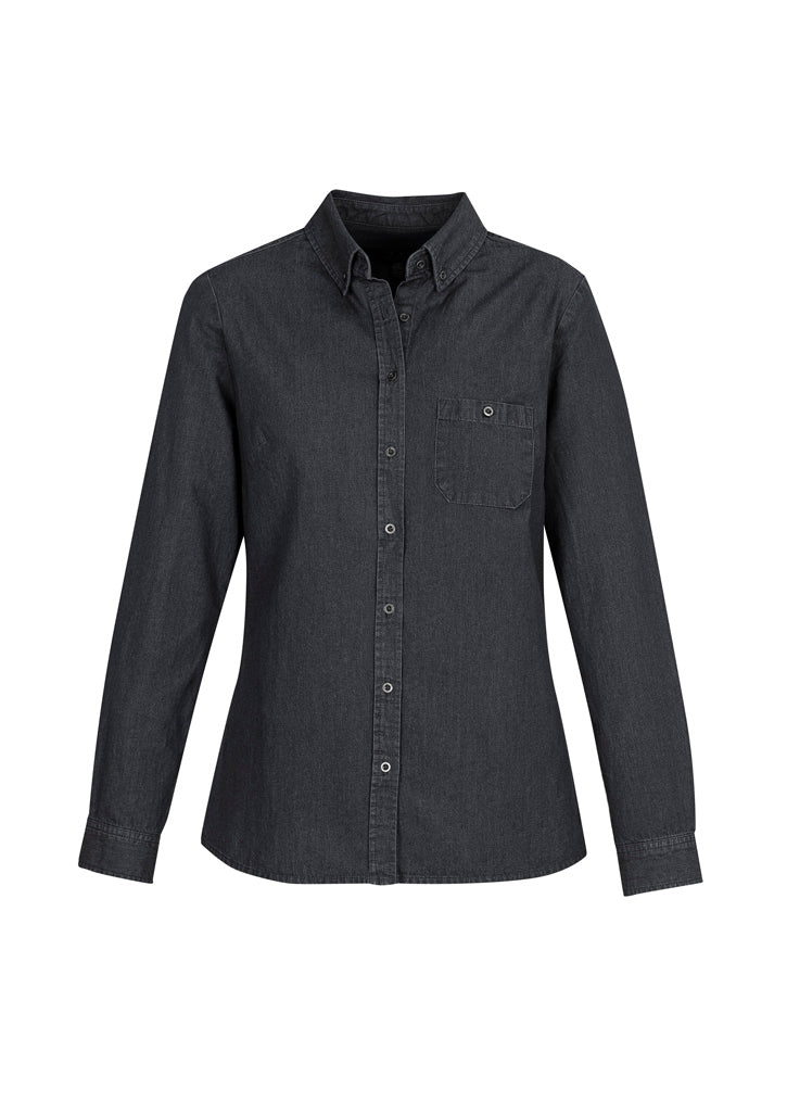 Biz Ladies Indie Denim L/S Shirt