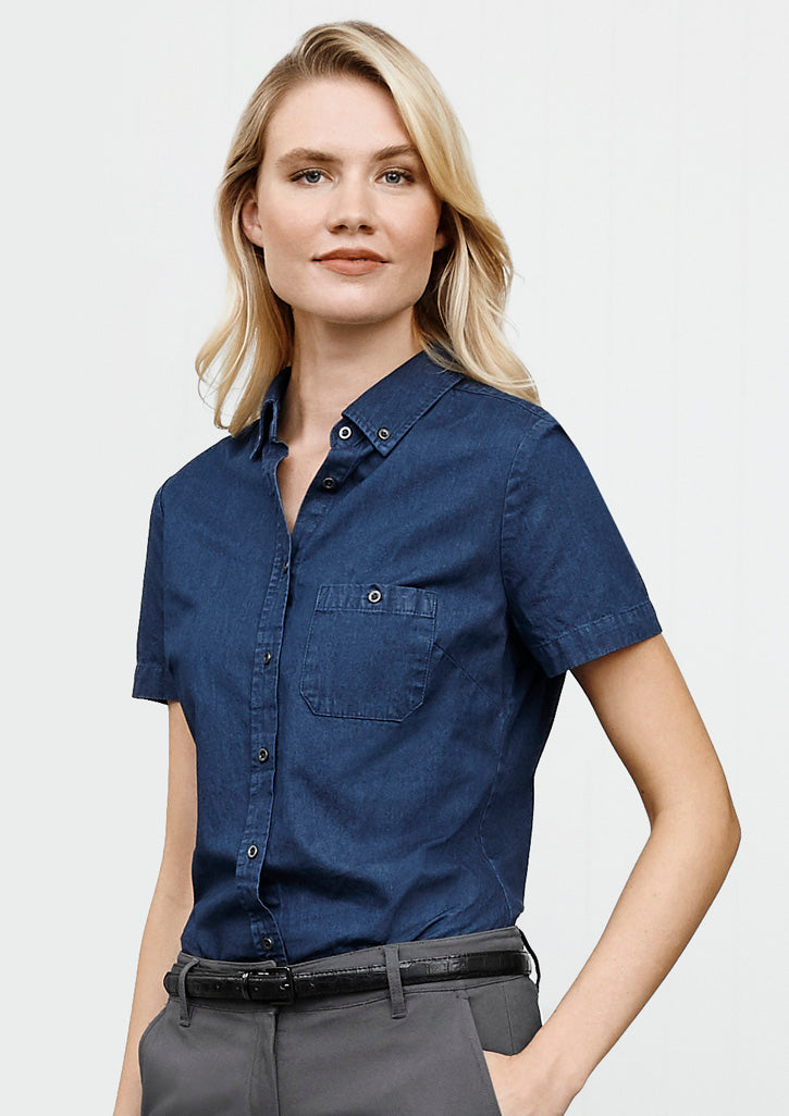 Biz Ladies Indie Denim S/S Shirt - S017LS