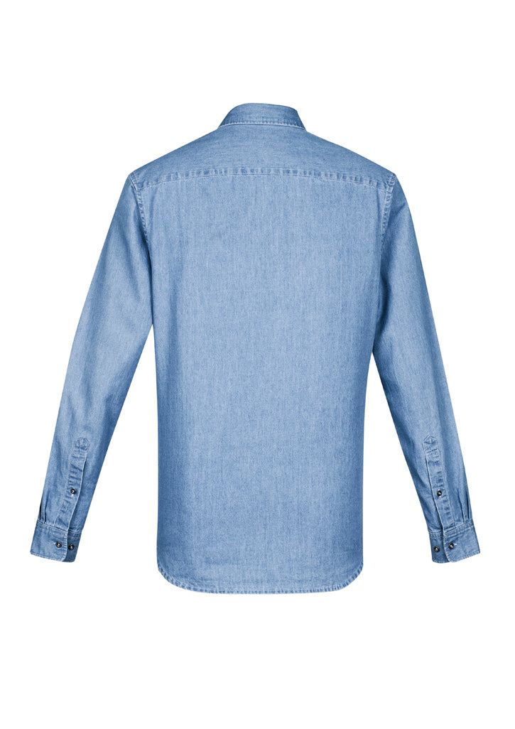 Biz Mens Indie Denim LS Shirt