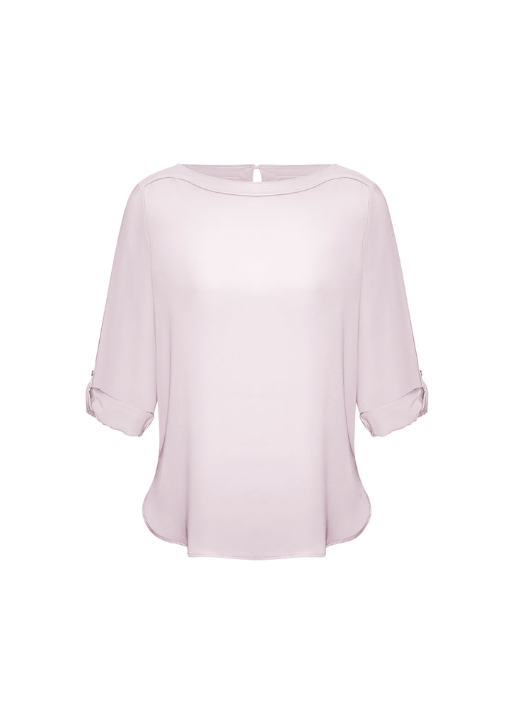 Biz Madison Boatneck LS Blouse