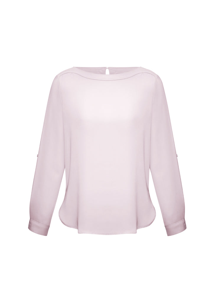 Biz Madison Boatneck LS Blouse