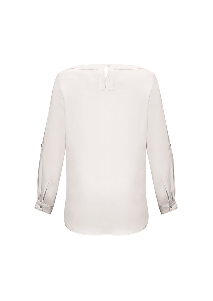 Biz Madison Boatneck LS Blouse