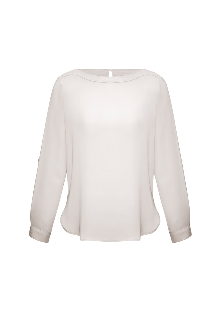 Biz Madison Boatneck LS Blouse