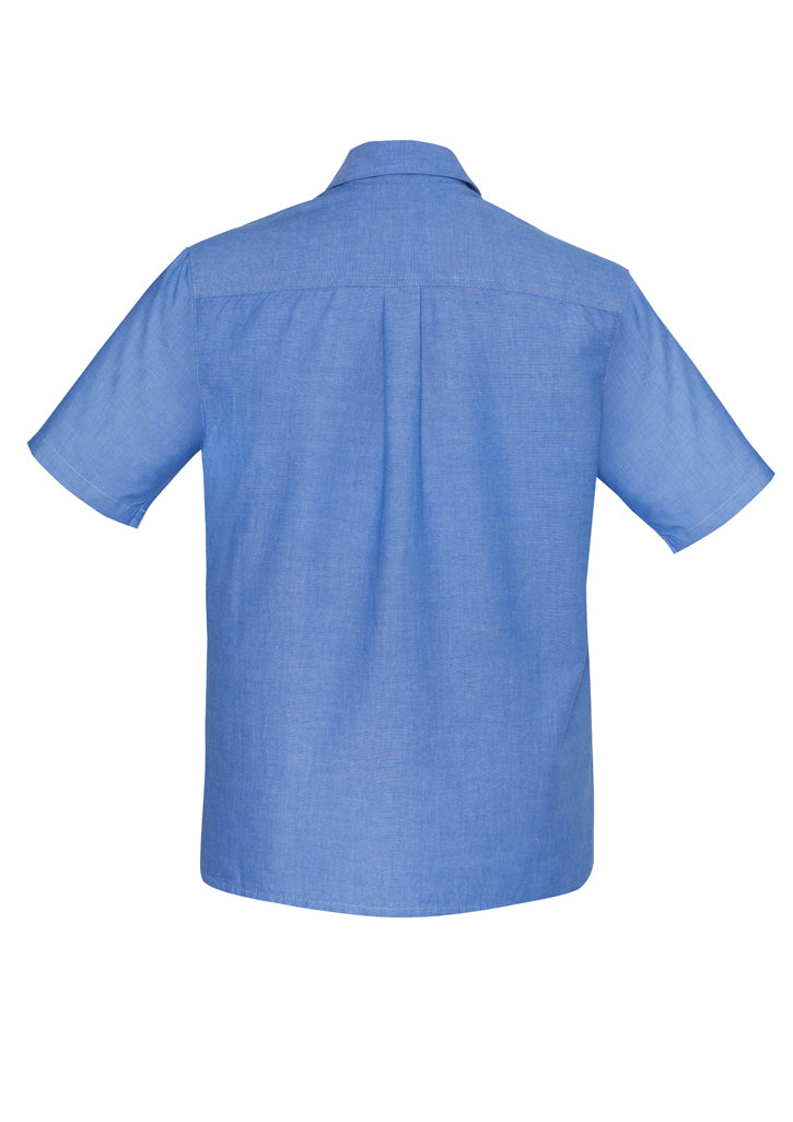 Biz Mens Wrinkle Free Chambray S/S Shirt - SH113