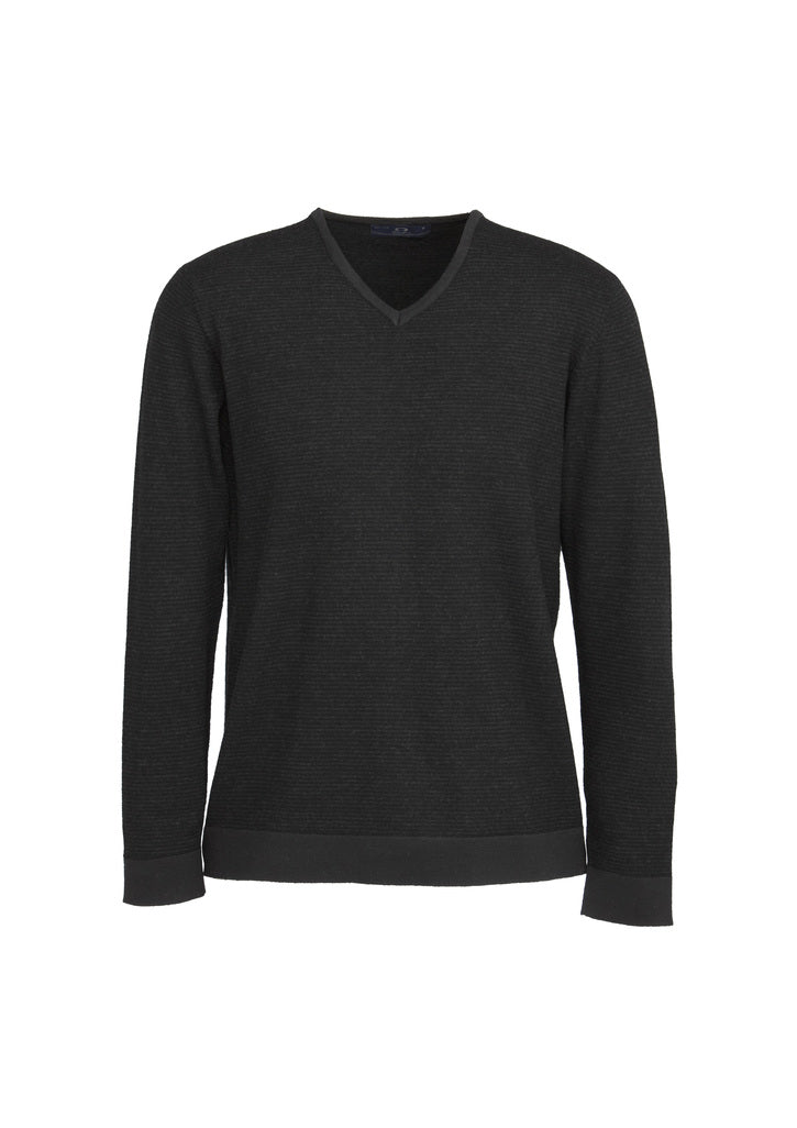 Biz Mens Merino Wool-Rich Pullover