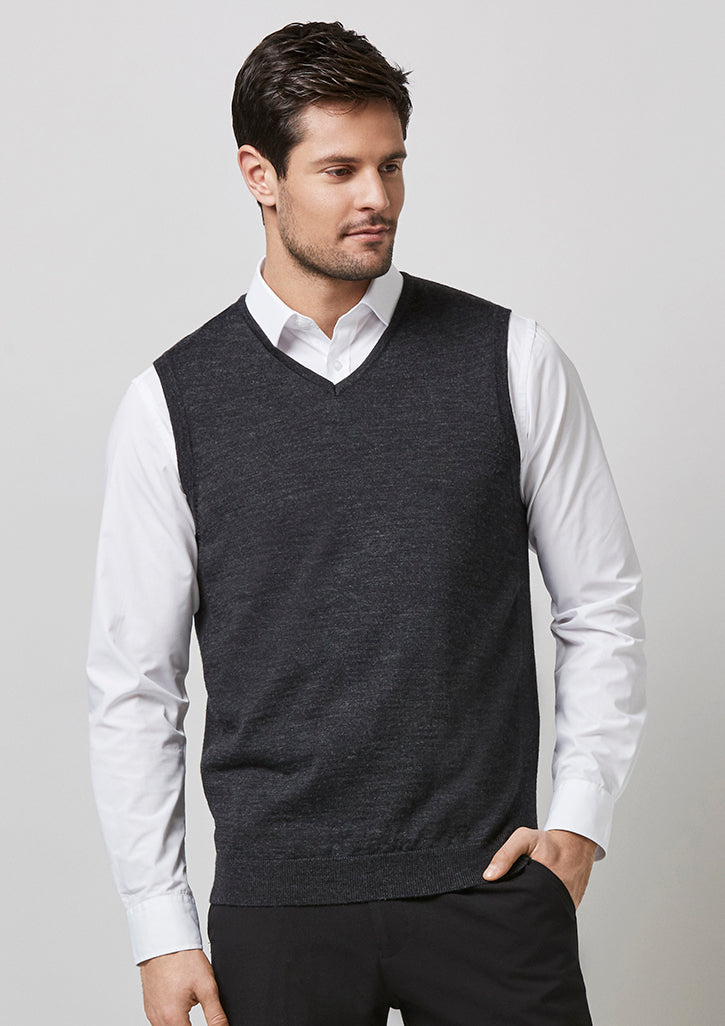 Biz Mens Milano Wool Mix Vest - WV619M