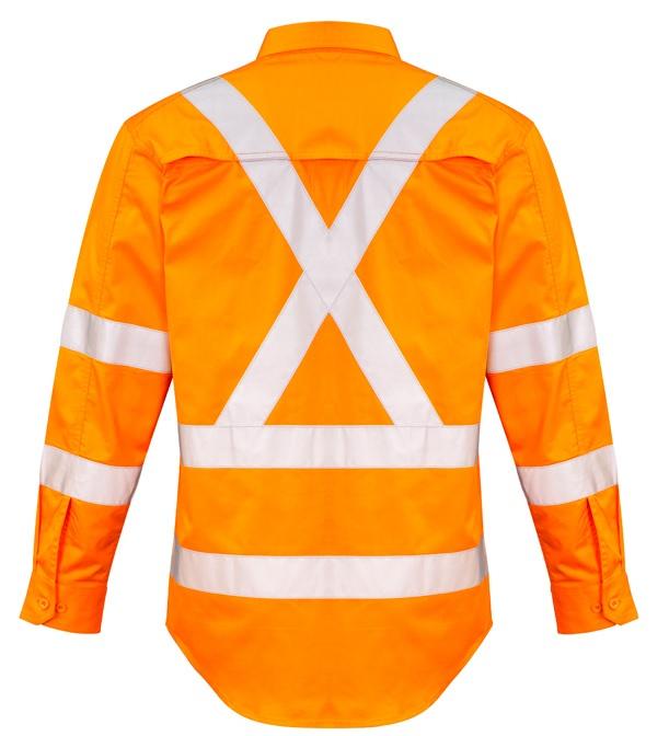 SYZMIK ZW690 HIVIS X BACK TAPED SHIRT